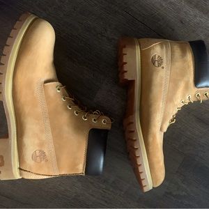 brown mens timberland boots size 11 pristine condition